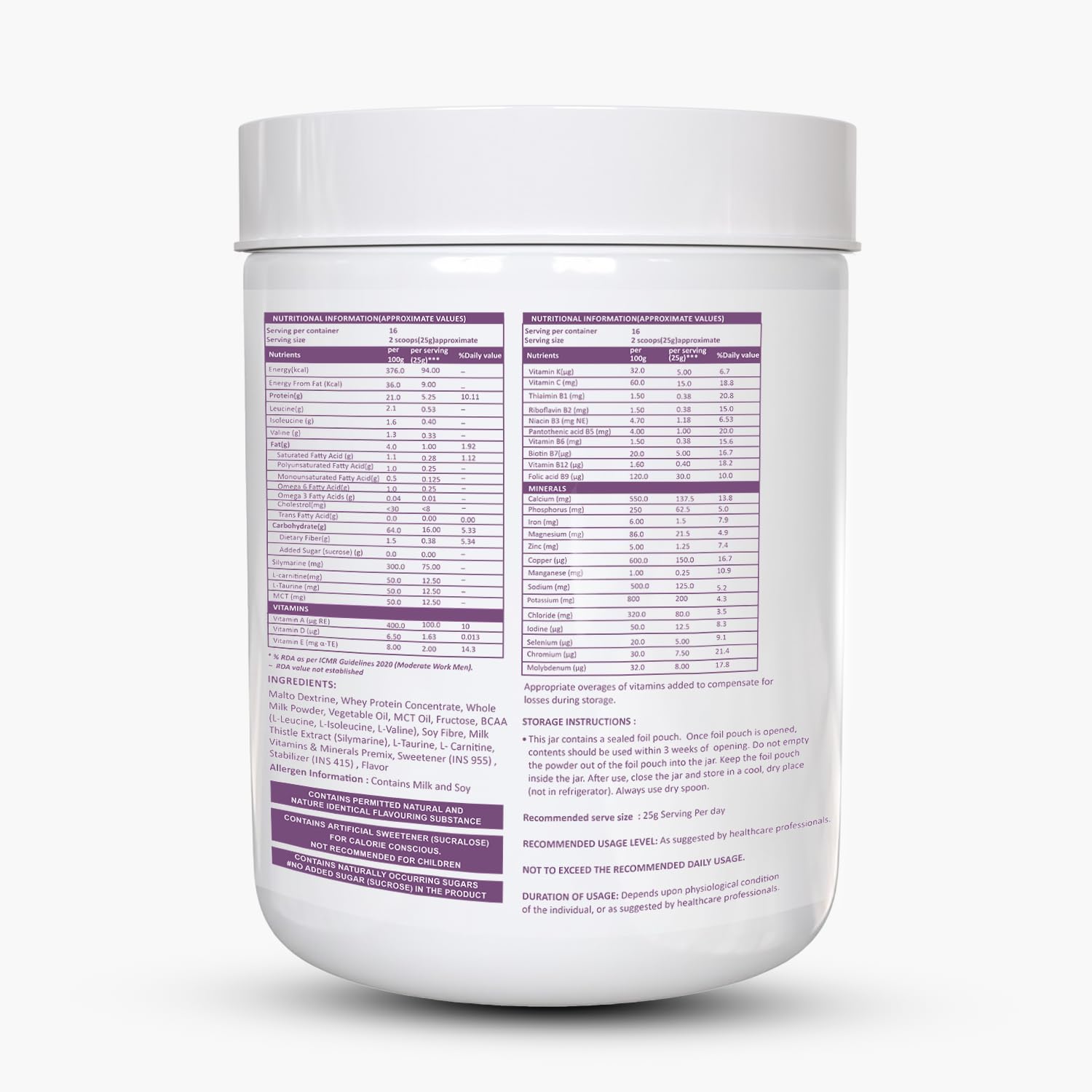 Pro360 Hepa Liver Care Protein Supplement – Complete Liver Supplements for Health| Formula Enriched with Silymarin, MCT & BCAA – Vanilla – 400g 2