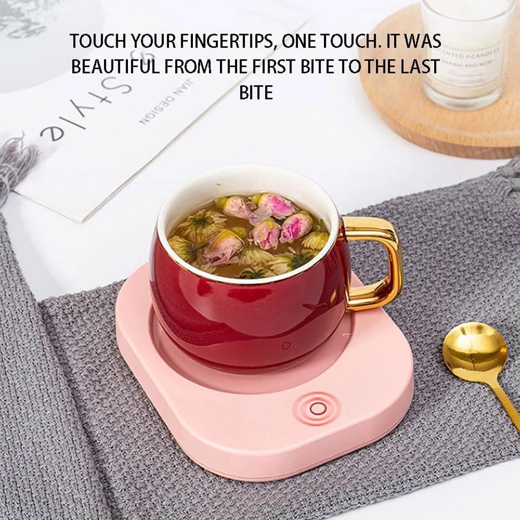 Cup Warmer Coffee Milk Tea Mug Heater Temperature Adjustable LED Display Heating Coaster for Home Office Winter Heating Pad Heater (Color : Black-JoJo+apos;s Bizarre Adventure1, Size : 1)