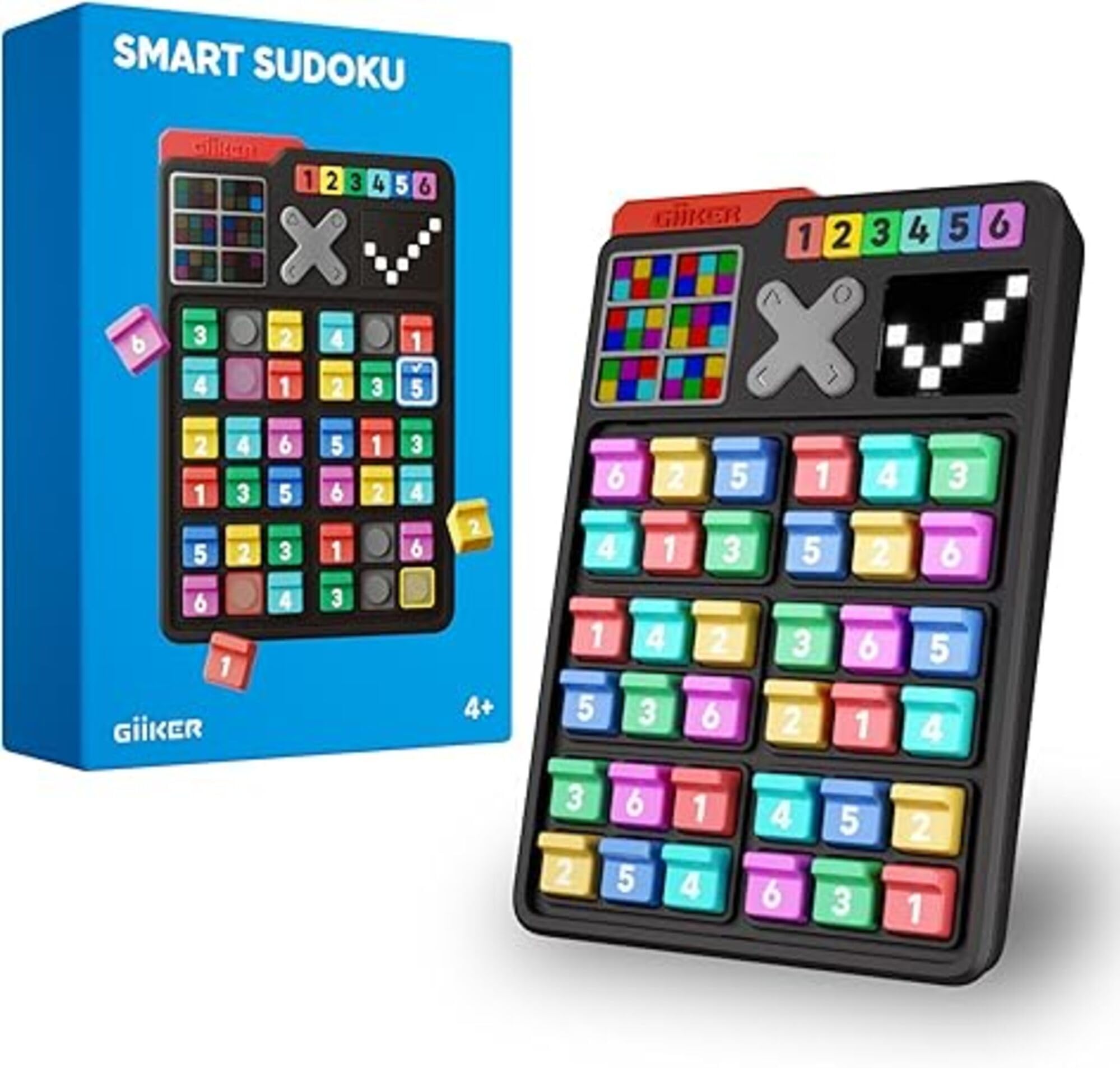 GiiKER Smart Sudoku - Juego de rompecabezas de sudoku original con 2500 desafíos para niños, rompecabezas mentales para niños, juegos de viaje, regalos de cumpleaños para niños y niñas