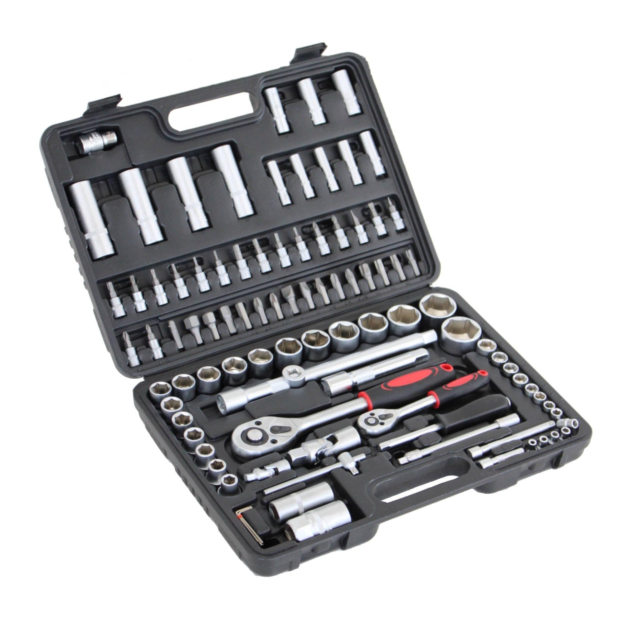 Oypla 94pc 1/4" & 1/2" Socket Ratchet Screwdriver Bit Set with Case