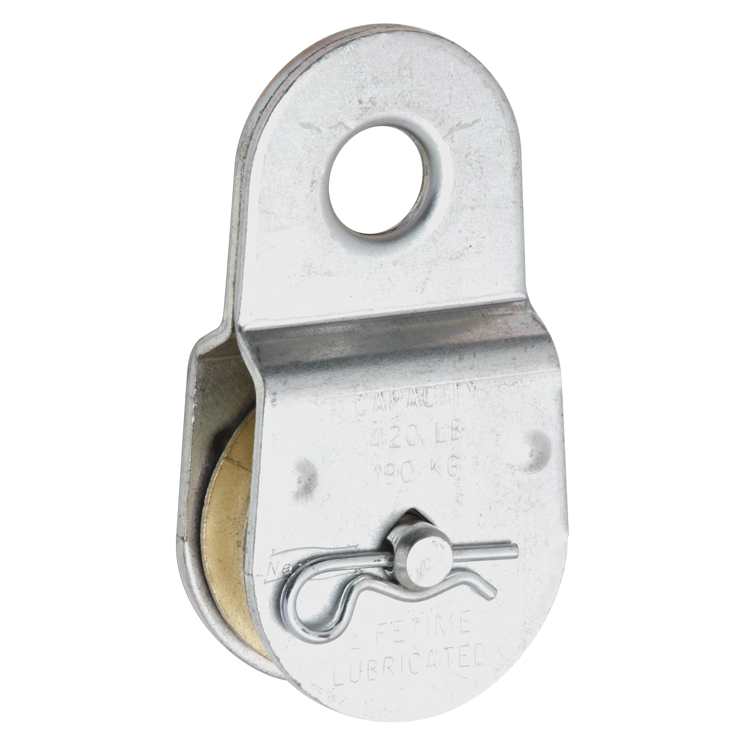 National Hardware N195-800 3213BC Fixed Single Pulley in Zinc plated,1-1/2"