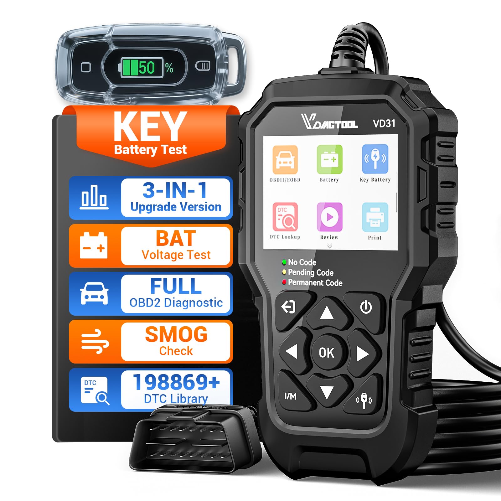 VDIAGTOOL VD31 Battery Tester