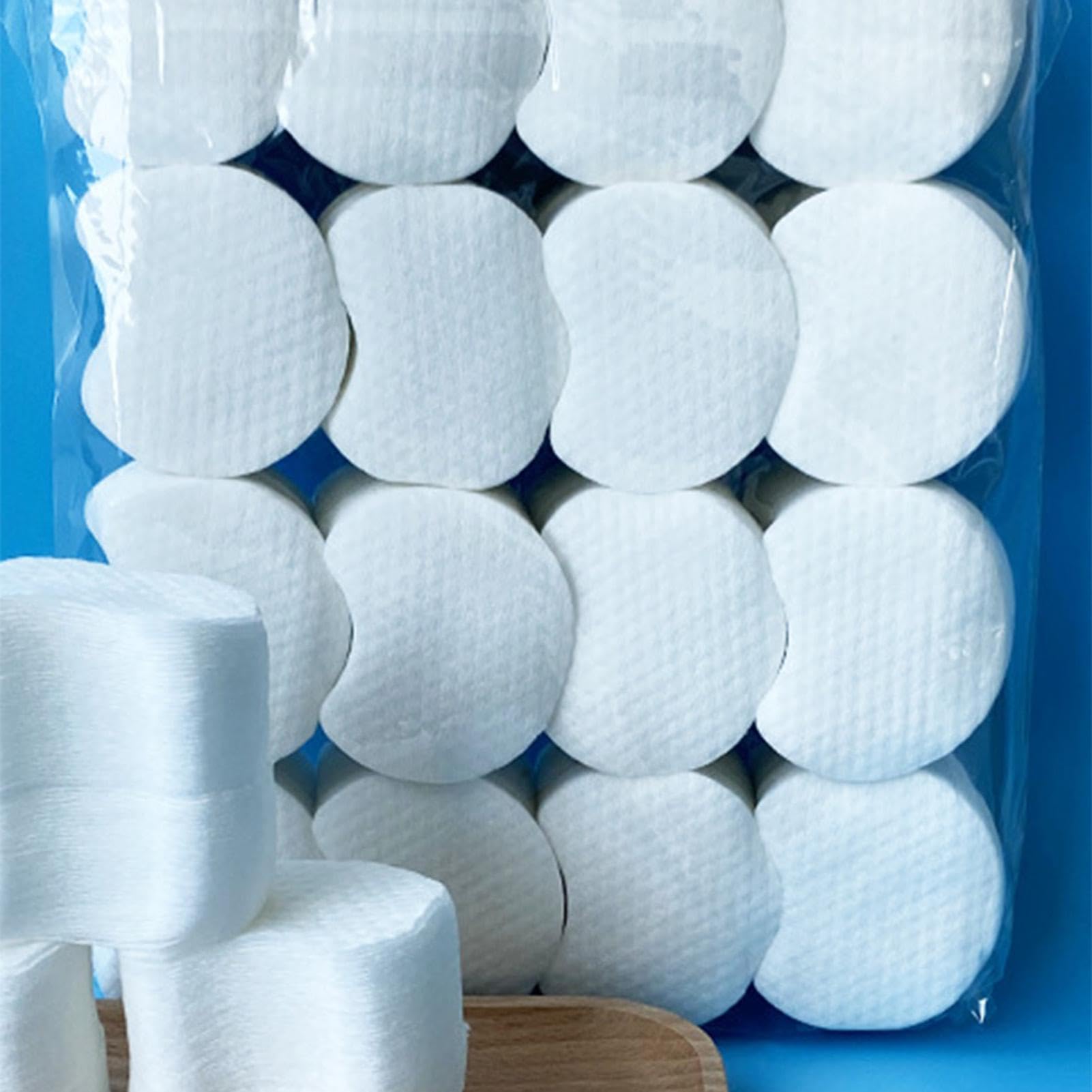 300/600 Pieces Face Pads Cleansing Cotton, Cotton Rounds Facial Pads - Natural Soft Facial Rounds for All Skin Types Travel Friendly Reusable Gentle Daily Care — view 8
