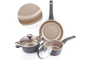5-Piece Premium Nonstick Pots and Pans Small Cookware Set