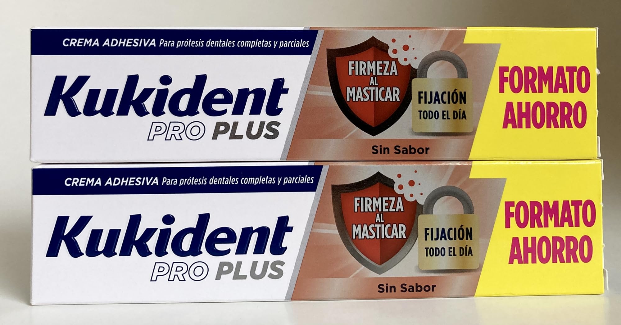 Crema Adhesiva Doble Acción de Kukident compatible |Para Dentaduras Postizas| 60gr,-Pack 2Un.