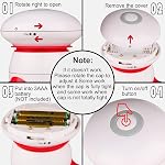 cotsoco Handheld Massager Mini Portable Vibrating Body Massager with LED Light for Hand Head Neck Back Legs Arms, Battery Operated, Easy Hand Grip