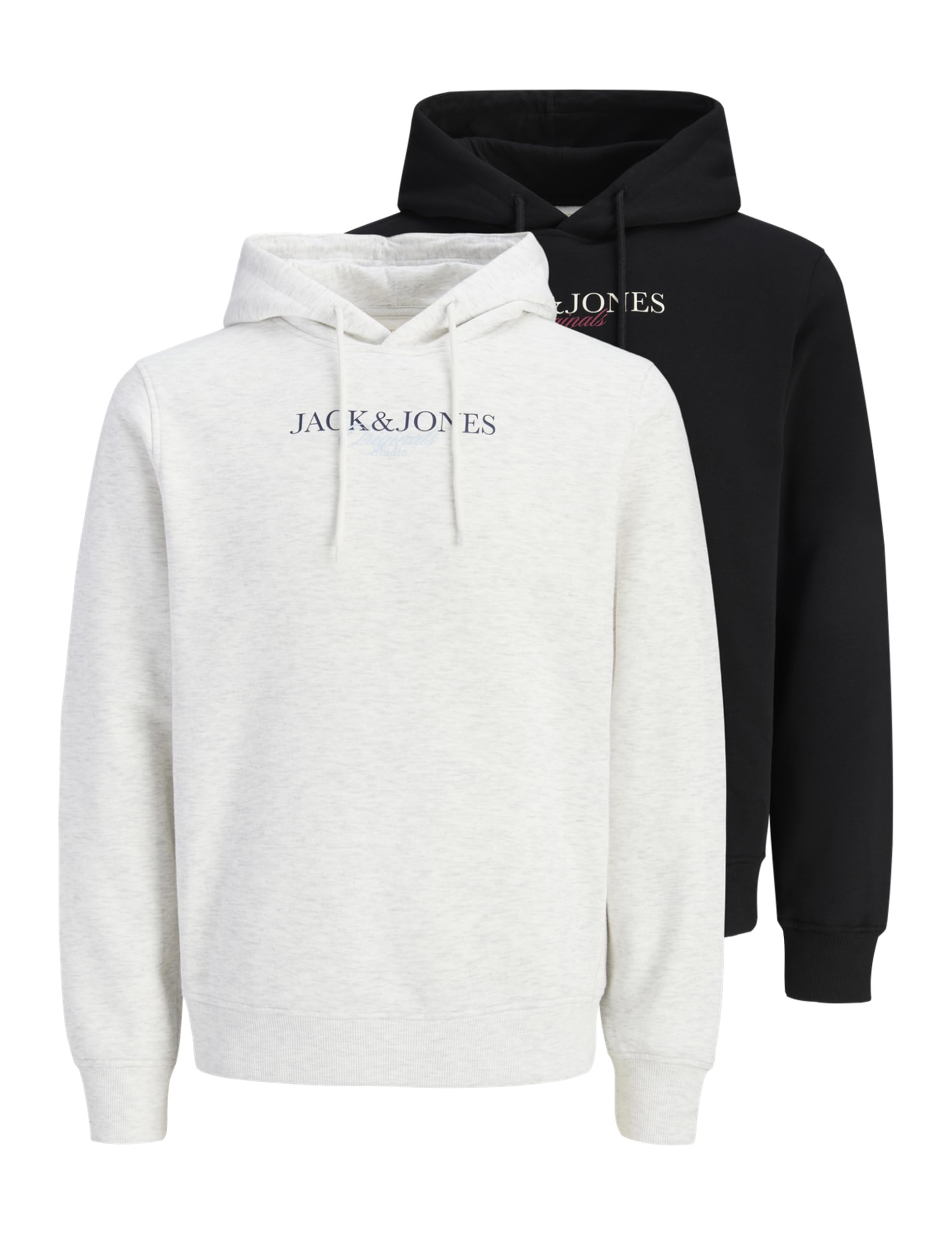 Jack & Jones Jorbillyburg Sweat Hood Fst 2pk MP Jorbillyburg Fst - Sudadera con Capucha (2 Unidades) Hombre (Pack de 2)