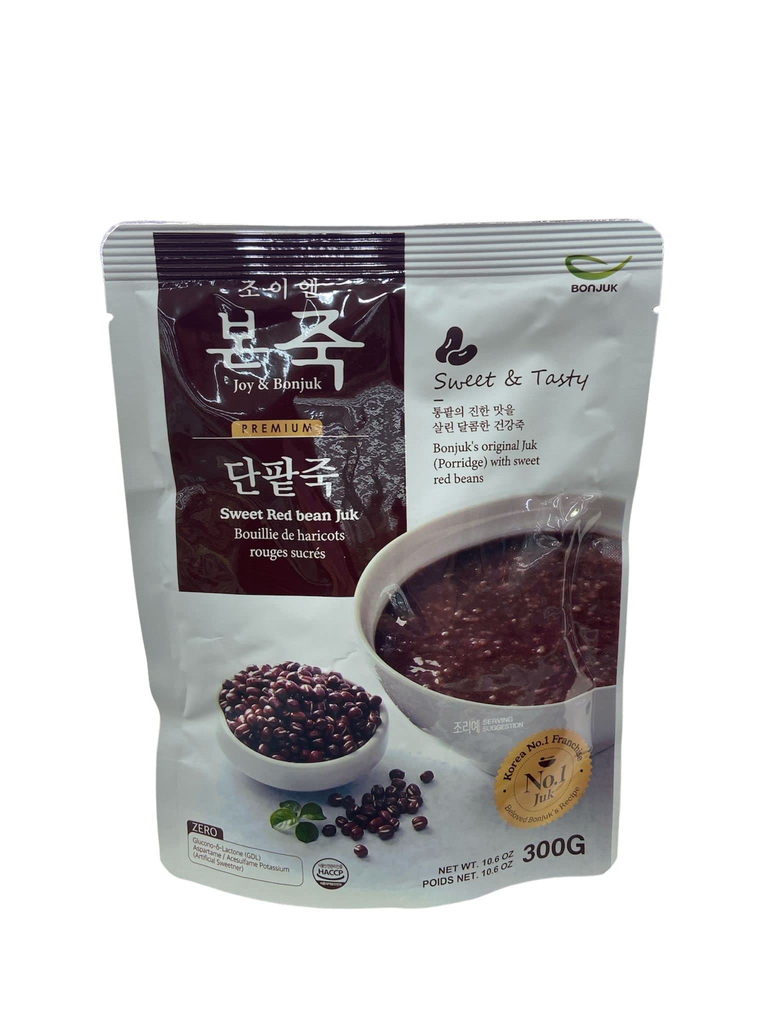 Joy & Bonjuk Sweet Red Bean Juk - A Delightful and Nutritious Korean Dessert – 10.6 Oz (pack of 1)