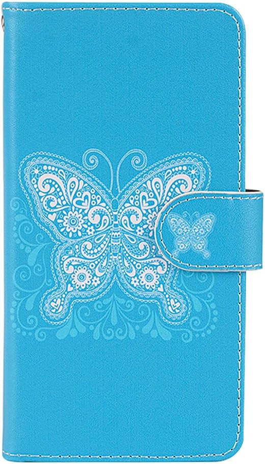 UrSpeedtekLive J7 Case, Galaxy J7 Wallet Case, Premium PU Leather Flip Wallet Case Cover w/Card Slots & Kickstand Compatible with Samsung Galaxy J7, White Butterfly