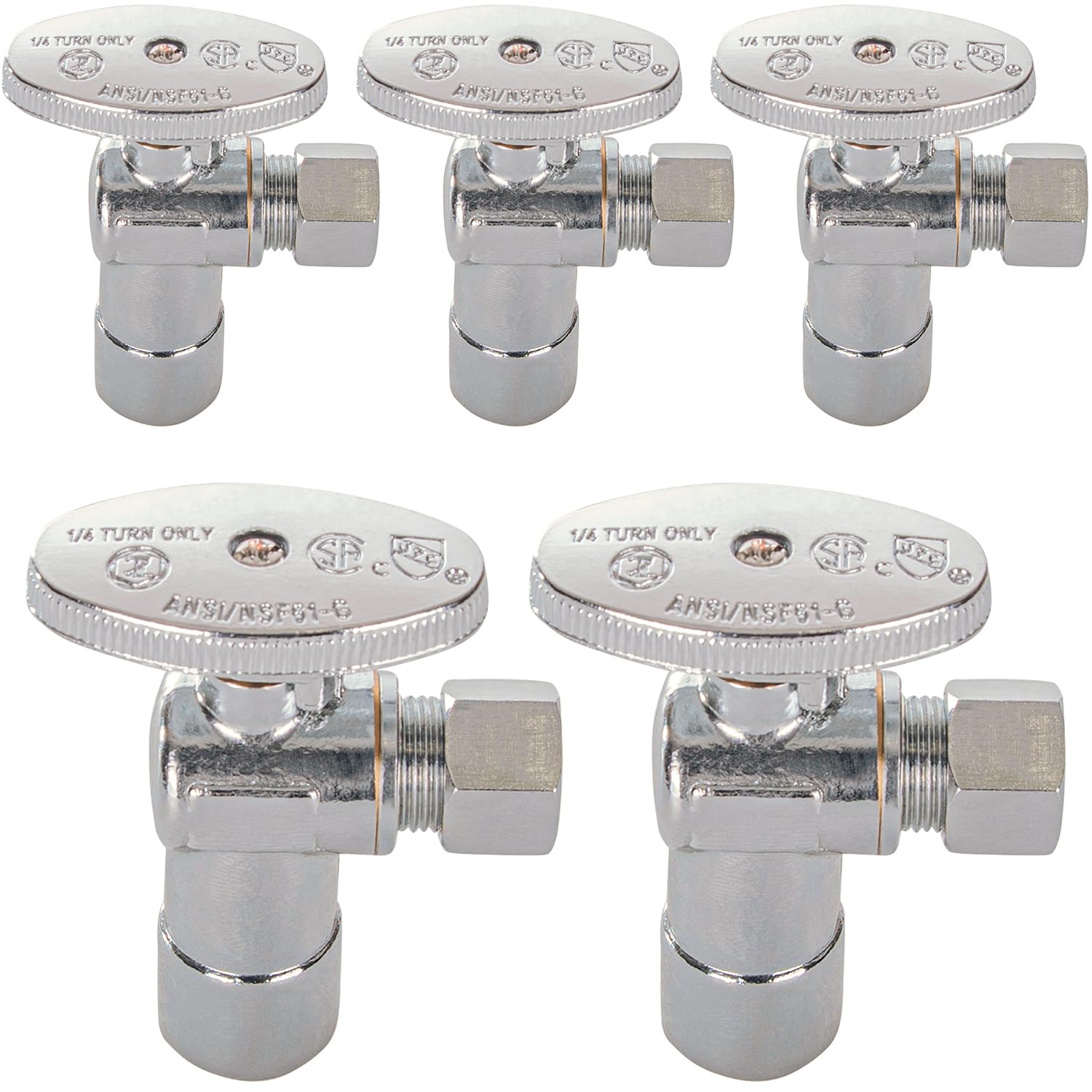Arrêt d'angle pour WC et évier Midline Valve en laiton chromé pour rénover la cuisine