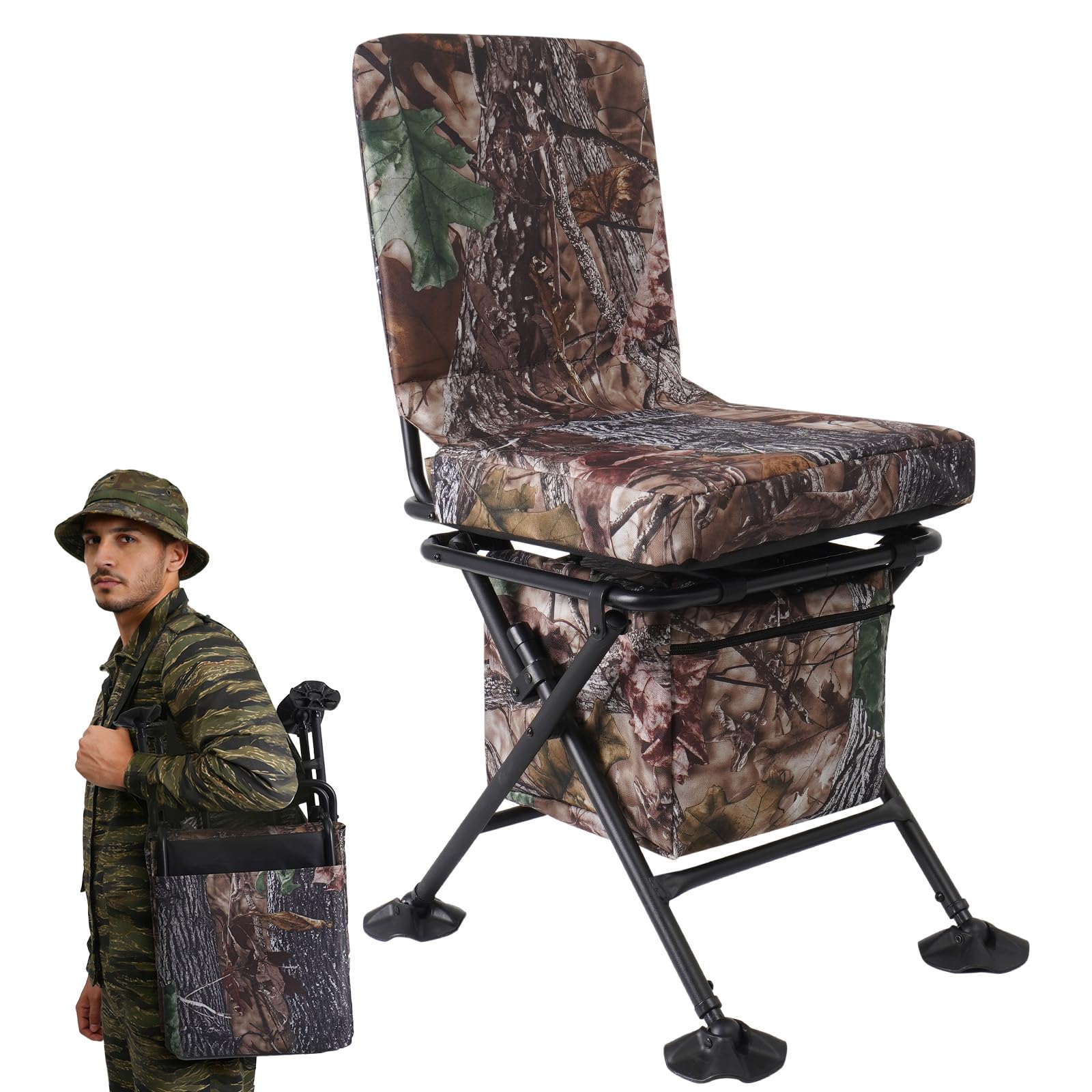 FUNHORUN padded swivel hunting chair