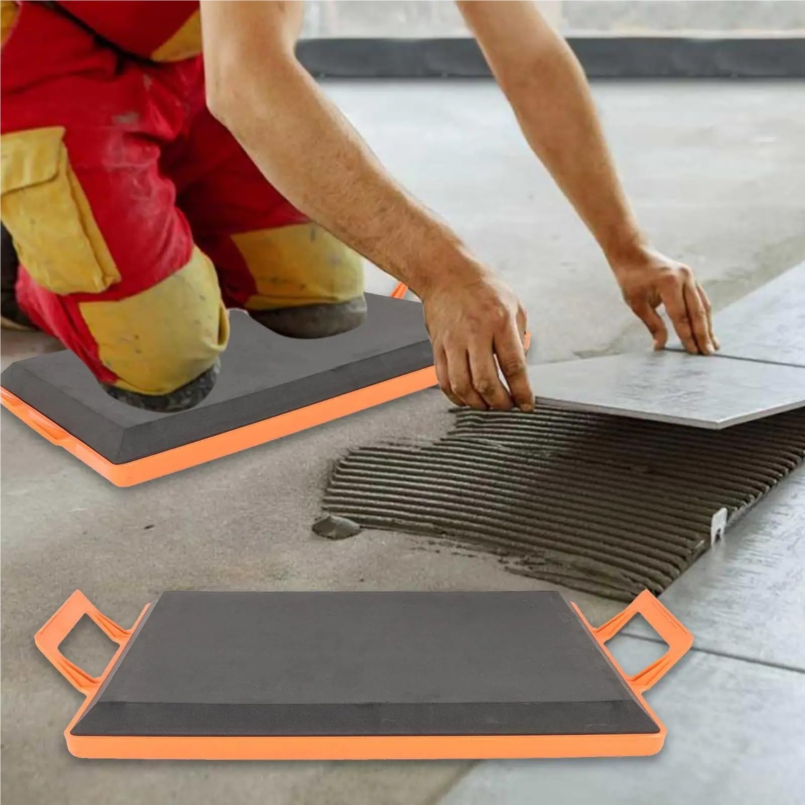 2PCS Beton Knie Bord Gartenarbeit Dicke Eva Schutz Schaum Kniend Pad for BAU Outdoor Arbeit Haushalt für Arbeiten in Gärten