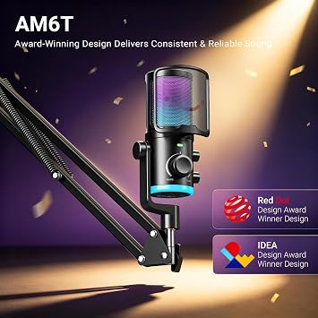 FIFINE AM6T Gaming USB Condenser Mic for PC