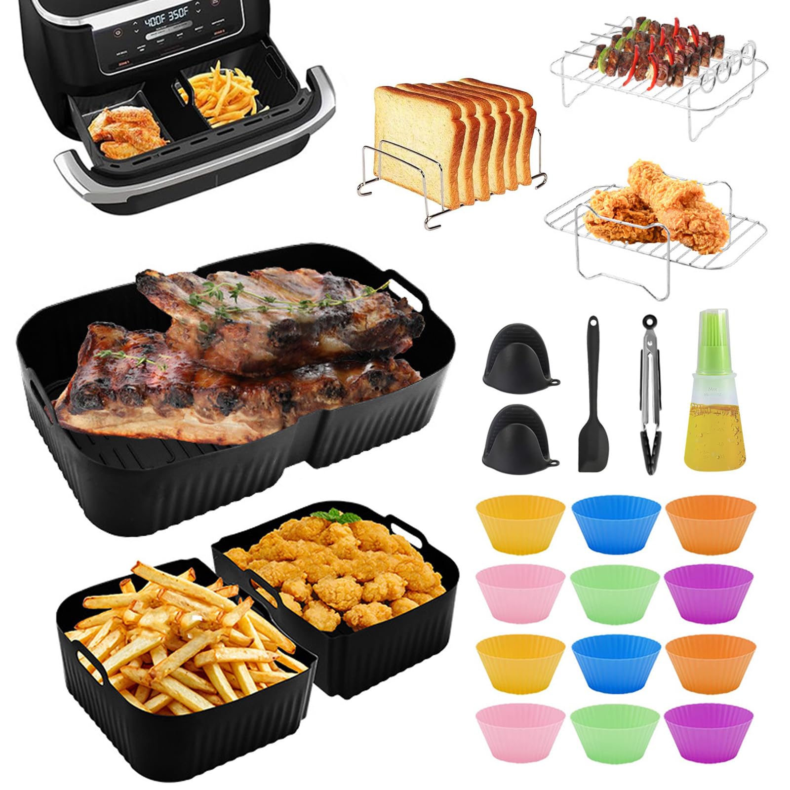 Moule silicone air fryer pour ne plus salir votre friteuse Ninja AF500EU 10.4L