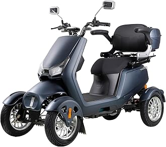 1000W 15 MPH Heavy Duty 4 Wheel Mobility Scooter 500lbs Loadweight, 3 Speed Control Mobility Scooters with 31 Mile Long Range Battery for Seniors & Adults, 20° Max Climbing, Remote Key, Matt Black