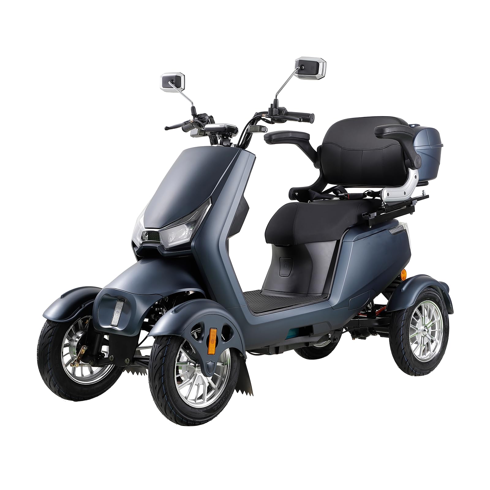 1000W 15 MPH Heavy Duty 4 Wheel Mobility Scooter 500lbs Loadweight, 3 Speed Control Mobility Scooters with 31 Mile Long Range Battery for Seniors & Adults, 20° Max Climbing, Remote Key, Matt Black