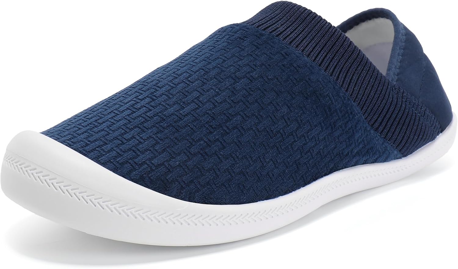 STQ House Slippers for Women with Indoor Slip on Bedroom Slipper Cozy Warm Home Travel Fluffy Shoes Navy 8 US