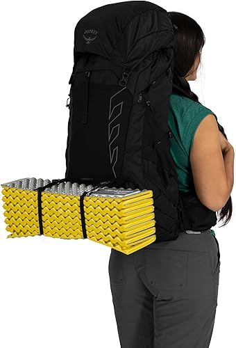 Miniatura 9 de Osprey Tempest 44L Mochila ligera de senderismo para mujer, mochila para viajes y campamento, pampa rojagris carbón, ML