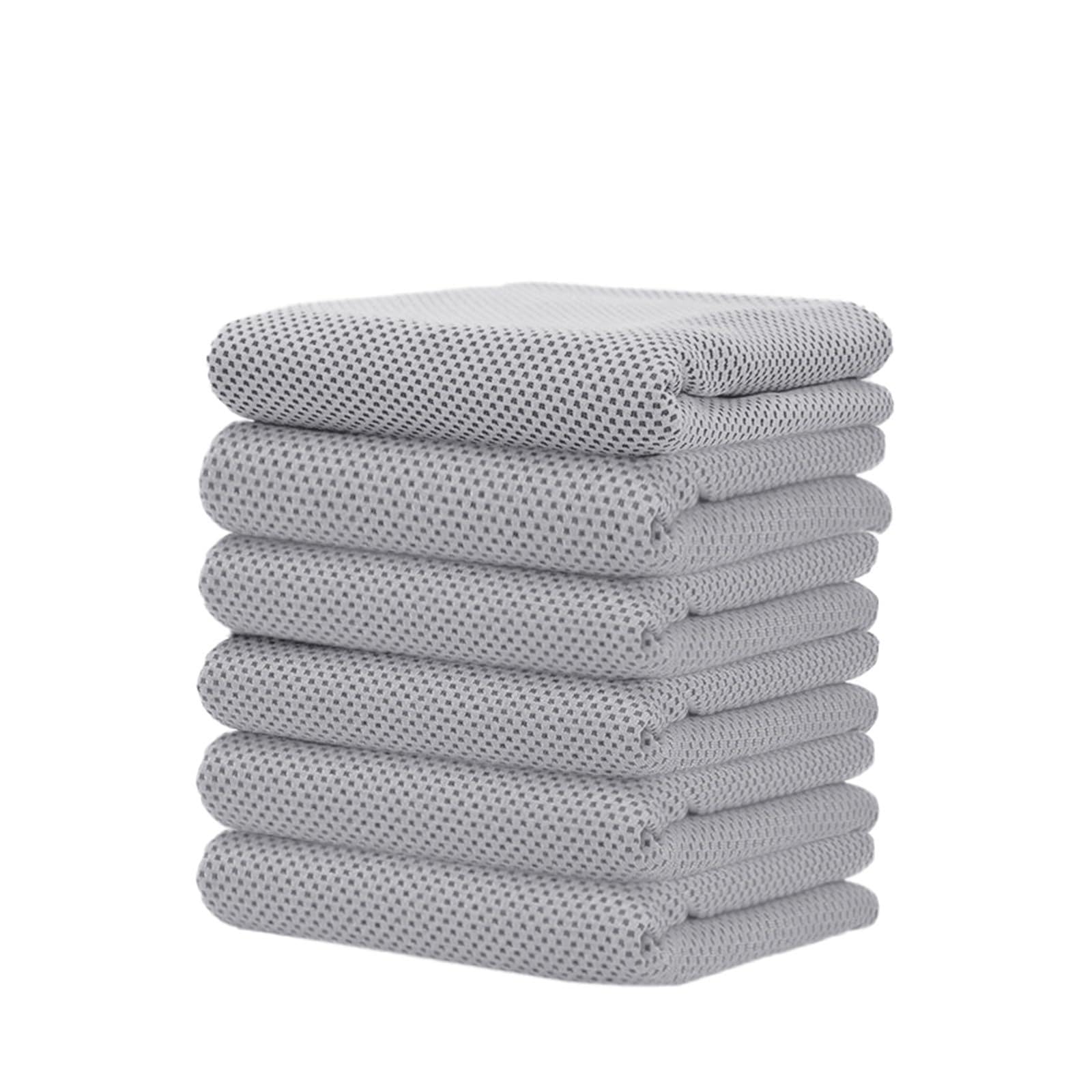 HNULGVI Cooling towel 6Pcs Cooling Towel Set 90x30cm Soft Breathable(Grey)