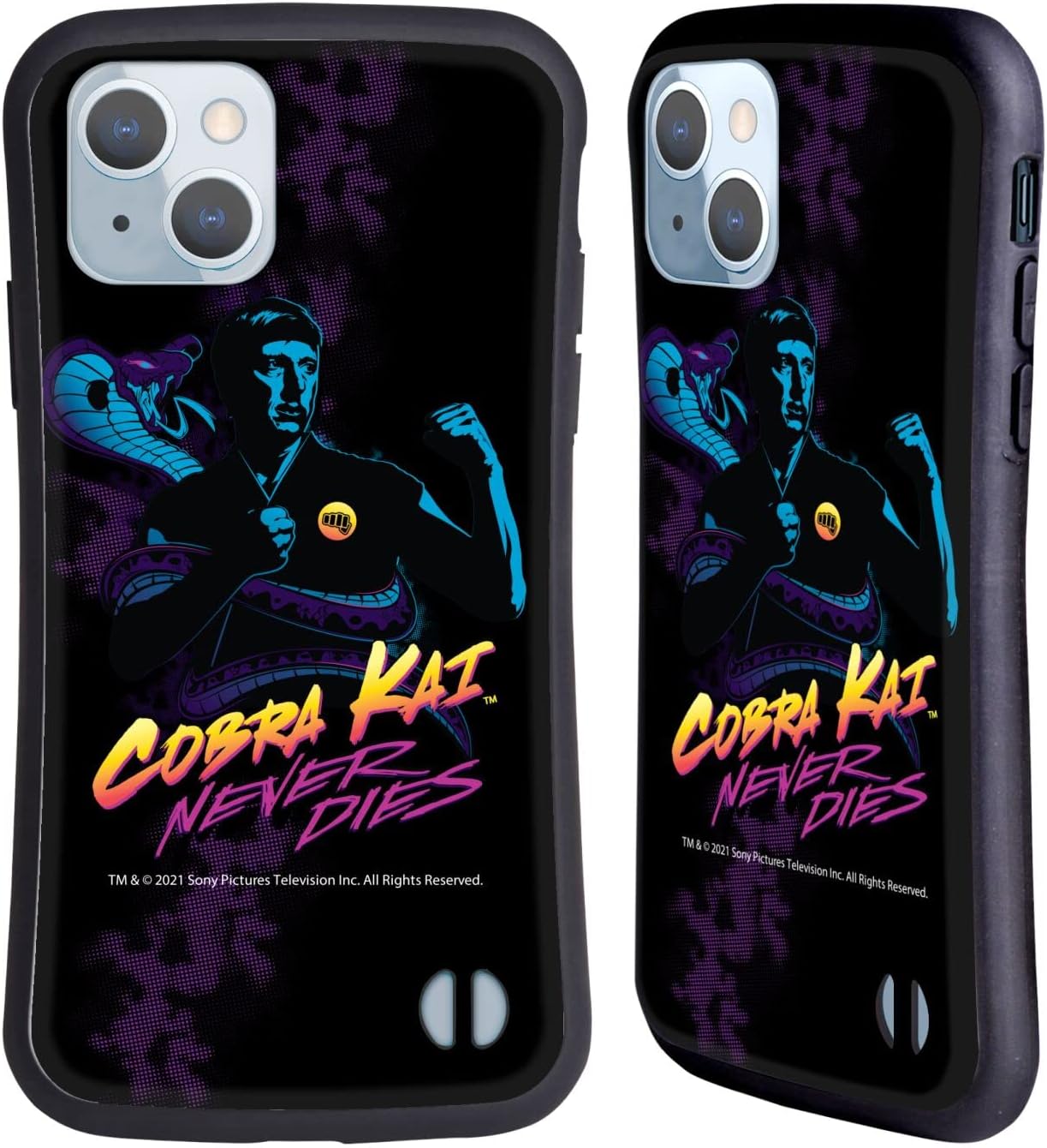 Head Case DesignsOfficially Licensed Cobra Kai Johnny Lawrence Never Dies Key Art Hybrid Case Compatible with Apple iPhone 14