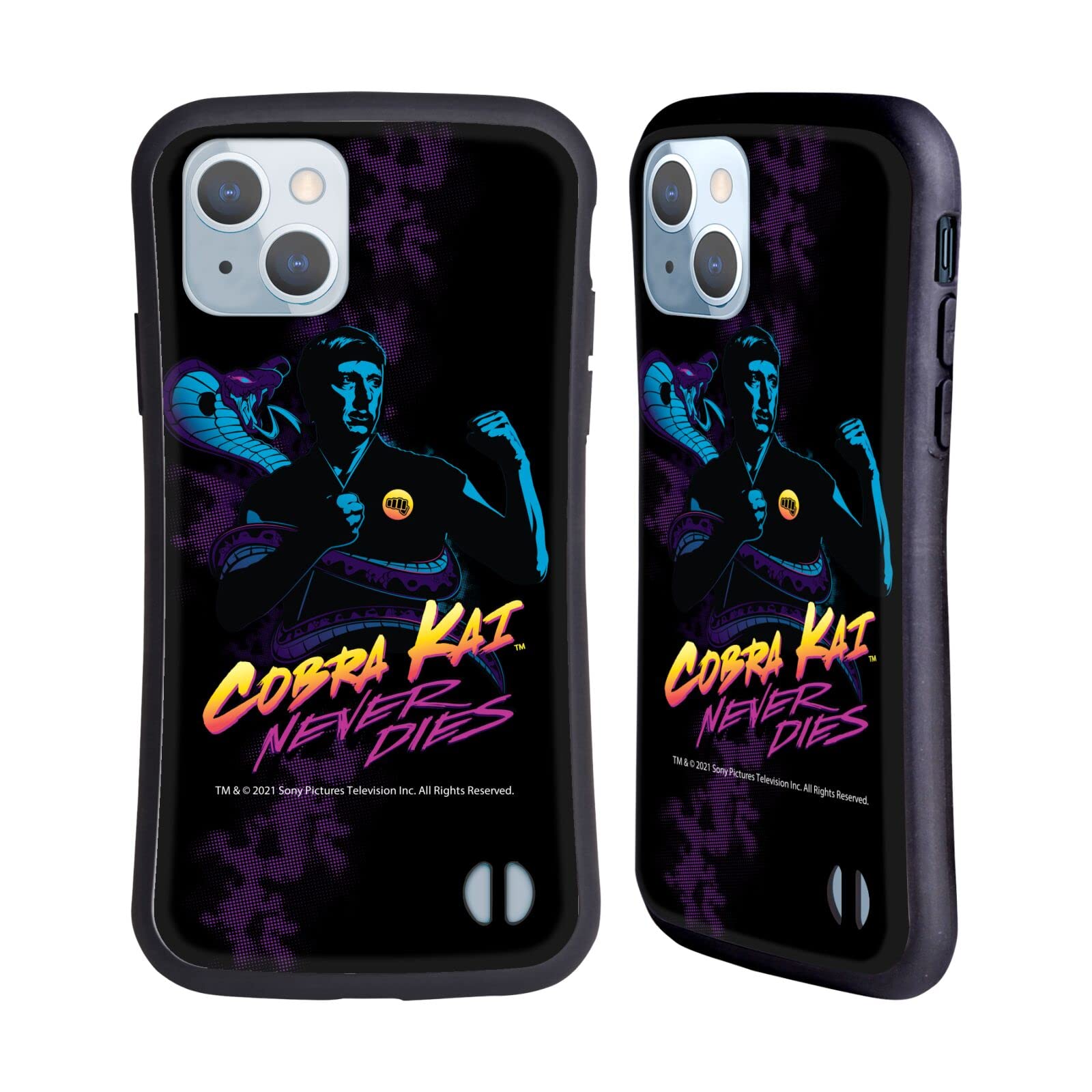 Head Case DesignsOfficially Licensed Cobra Kai Johnny Lawrence Never Dies Key Art Hybrid Case Compatible with Apple iPhone 14