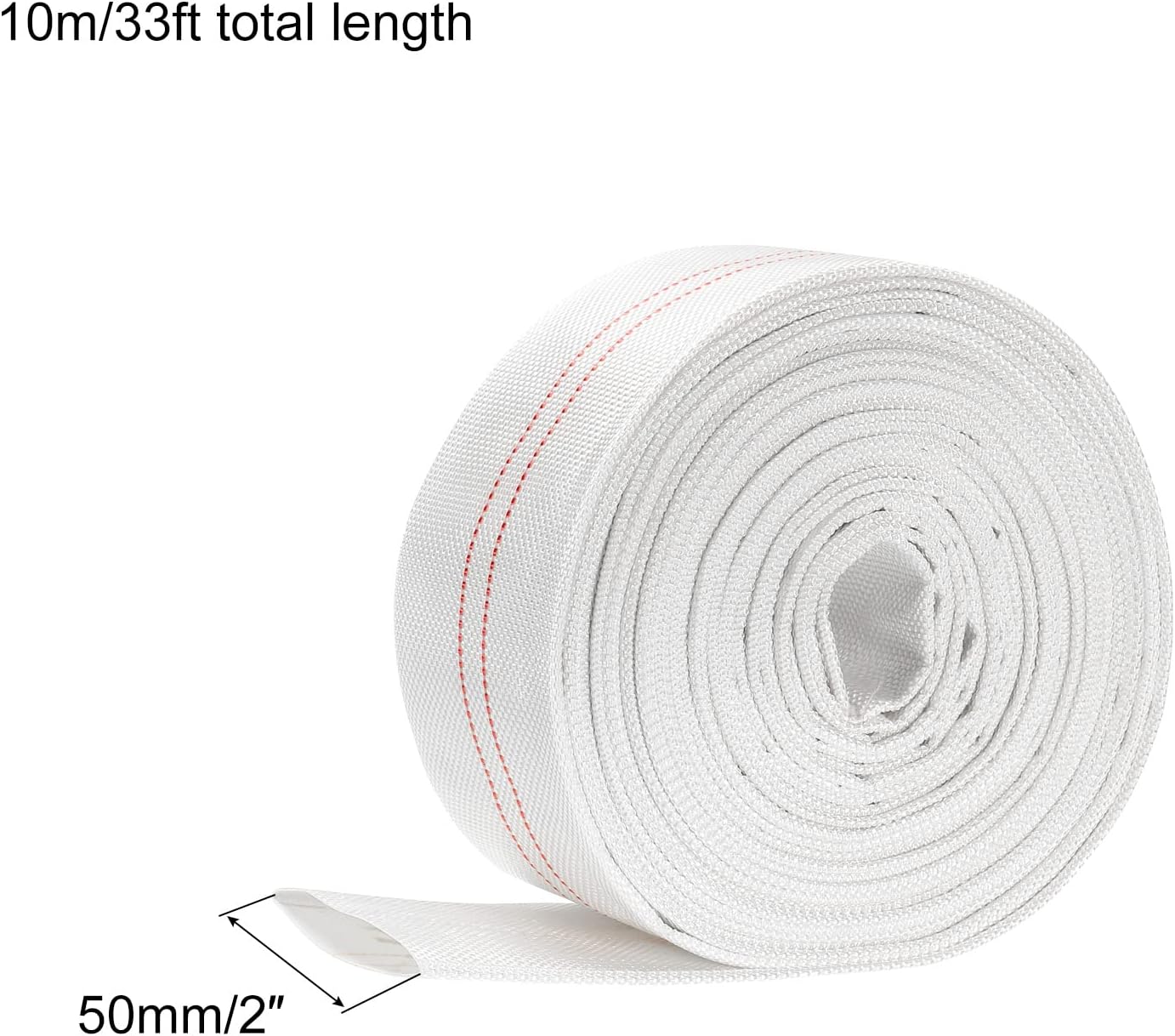PATIKIL 2" ID 33ft Lightweight Backwash Hose Lay Flat Reinforced Discharge PVC Hose 0.8MPa for Swimming Pool