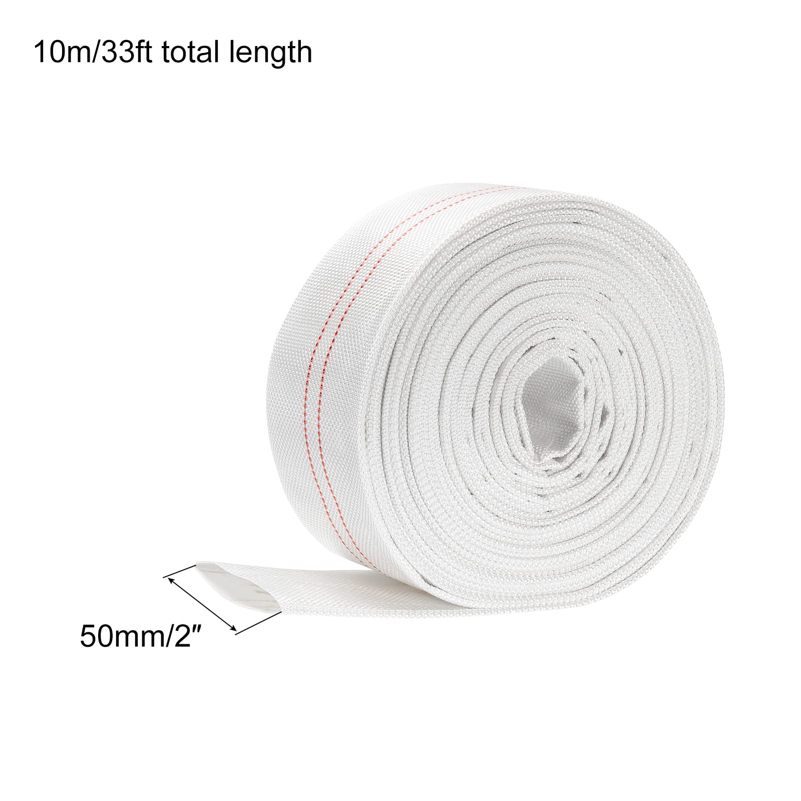 PATIKIL Liviano Retrolavado Manguera Plana Reforzada Descarga PVC Manguera 50mm ID 33 Pies 0.8MPa para Piscina