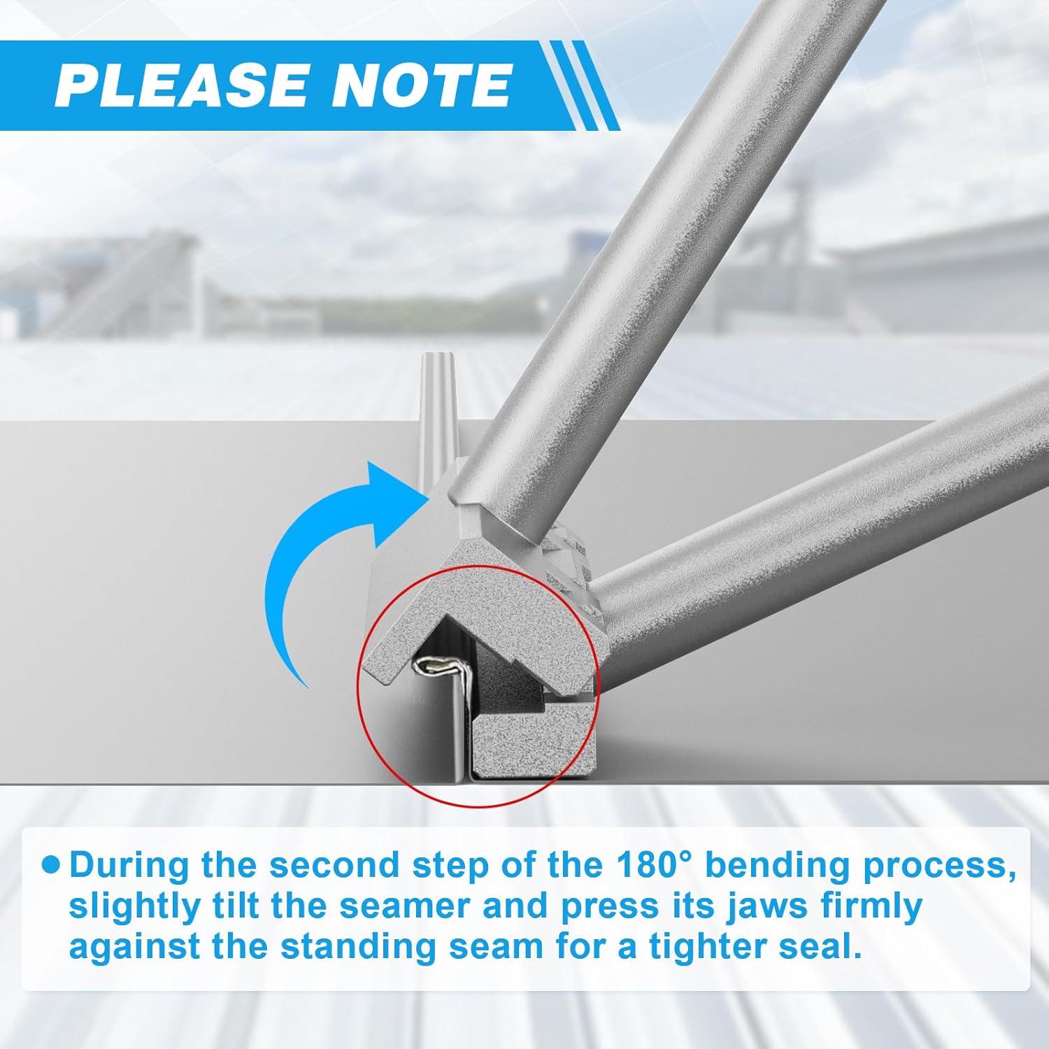 Heavy Duty Hand Seamer and Sheet Metal Bender - Professional Metal Bending Tool for Efficient Seaming and Bending Metal Edges (475)(silvery)