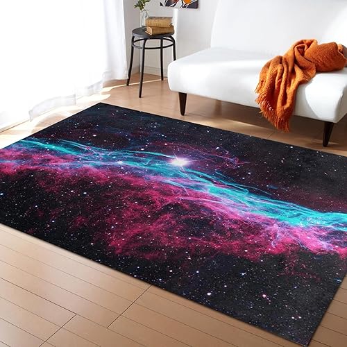 Universe Galaxy - Alfombra de área de 8 x 10 pies, 96 x 120 pulgadas, alfombra de área exterior para sala de estar, comedor, dormitorio, decoración