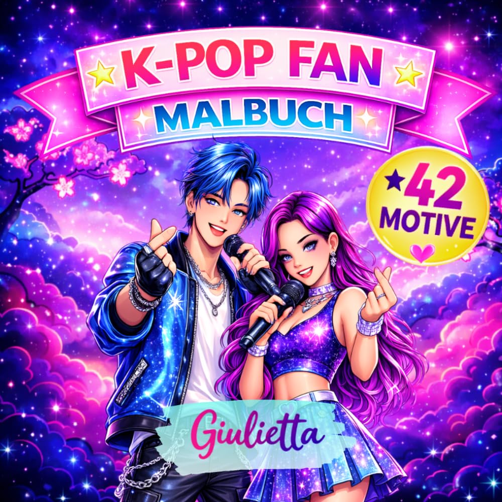 K-POP FAN MALBUCH: Das inoffizielle Malbuch für Fans von K-POP. Geschenk für Teenager und Mädchen