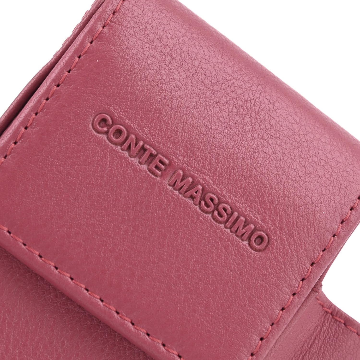 Conte Massimo Estuche para Cigarrillos de Piel Auténtica, con Porta Encendedor, para Hombre y Mujer, Estuche para Paquete y Encendedor