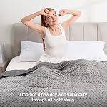 Wemore Couverture pondérée pour adultes Queen Taille 15 lbs, Couverture lourde douce Cozy pour le soulagement du stress et la promotion du sommeil, Coffret respirant pour tout-saison avec perles de verre, gris 60 x 80 Lavable à la machine, parfait pour le soulagement du stress et mieux dormir,
