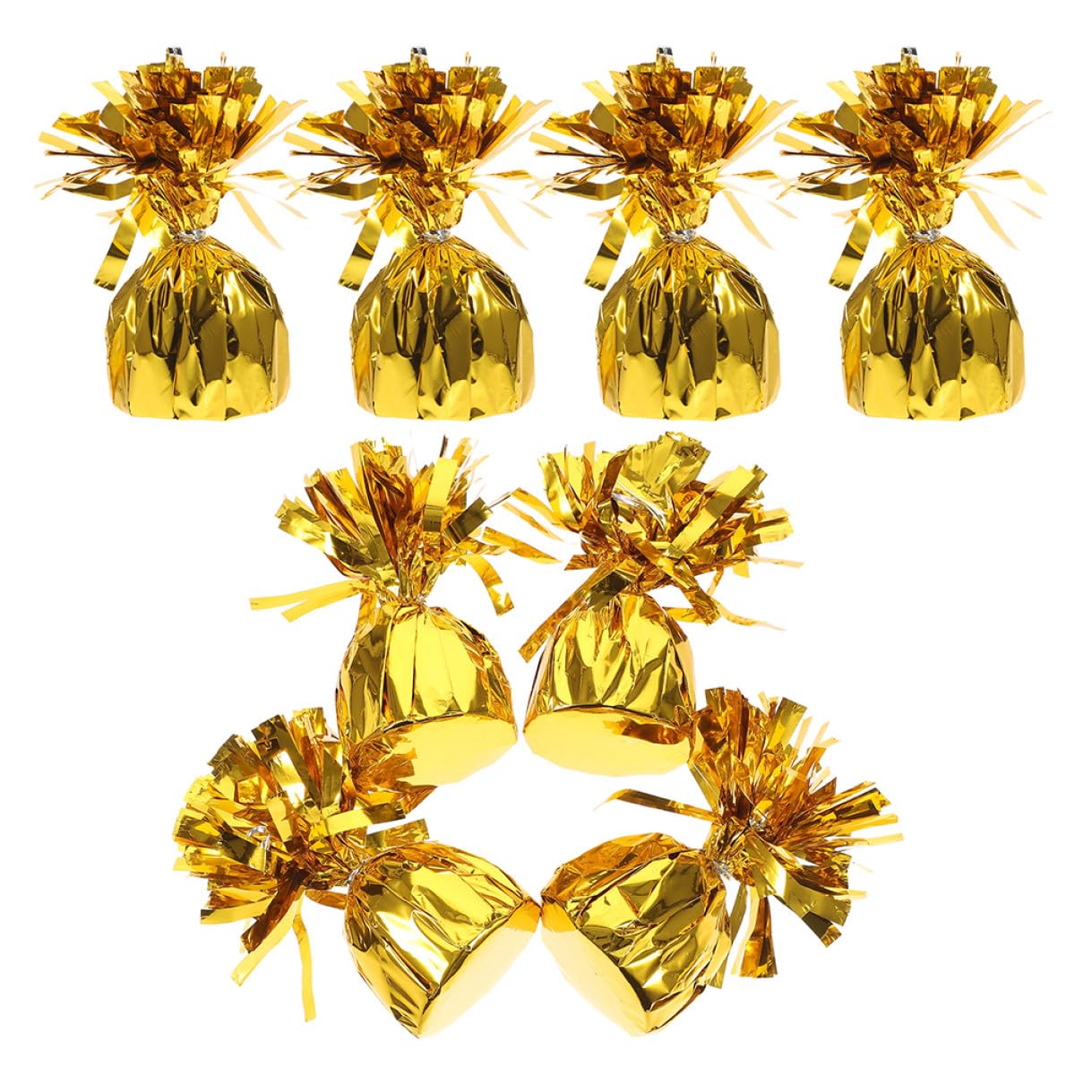 Lot de 8 Poids Lourds Dorés pour Ballons à L'Hélium Supports D’Ancrage Solides pour Décoration de Fête Centres de Table pour Anniversaires Mariages et Événements Festifs