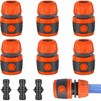 Hose Coupling 1/2 Inch Suitable for Gardena Coupling Hose Connector 1/2 Inch Garden Hose Connector Quick Coupling Connection Hose Adapter Replacement 9