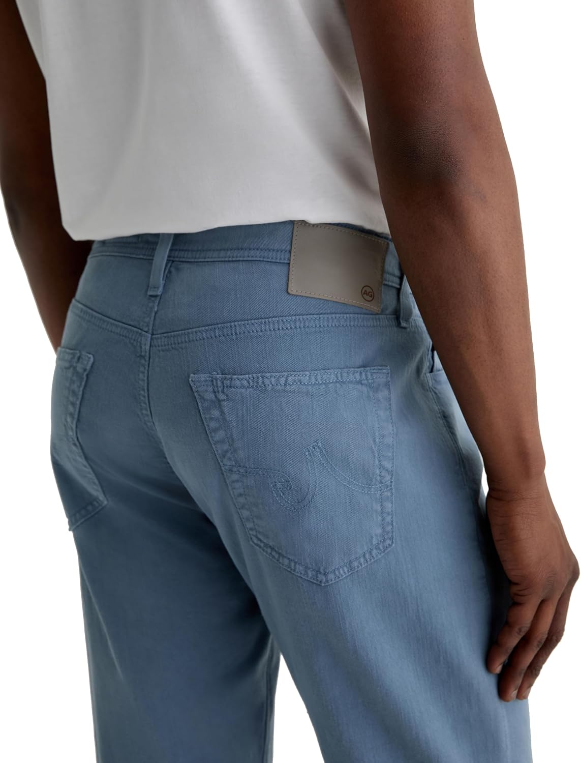 AG Adriano Goldschmied Men's Everett Slim Straight Linen Pant