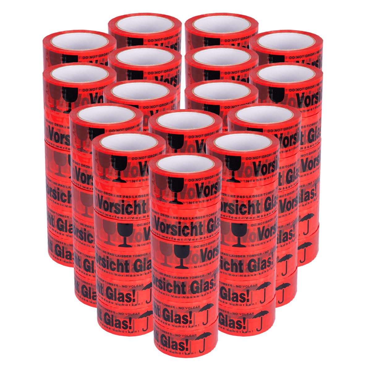144 x PRZYJAZNE SZKŁO Taśma klejąca odporna na rozerwanie standardowa zwijana, opakowanie 48 mm x 66 mb