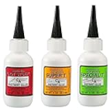 Satellite City CA Glue Set of 3 - (1) Original Thin, (1) Super T Medium, (1) Special T Thick - 2 oz Bottles