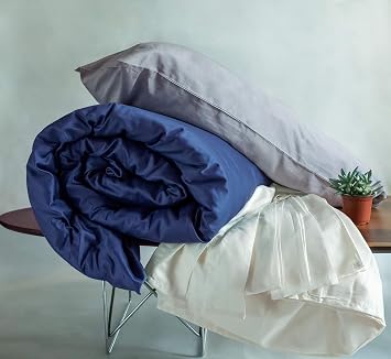 Fabdreams Organic Cotton Sheets Full Size Bed 400 TC GOTS Certified, Ultra Soft Long Staple Cotton, Eco-Friendly Luxury Bedding Better Than Egyptian Cotton, Breathable Deep 17 Pockets Dark Grey