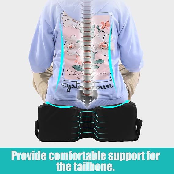 MABOZOO Extra Thick Seat Cushion, PU Leather Office Chair Cushion for Office Chair Car Seat, Memory Foam Booster Seat Sciatica & Back Pain Relief for Long Sitting (18*16*6)