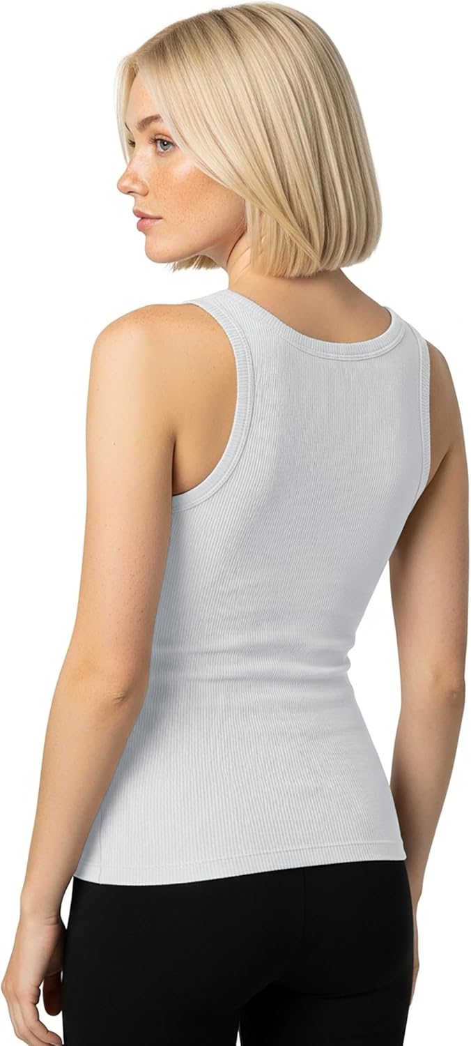 Andrew Scott Women's Slim -Fit Tank Top | Soft & Breathable Cotton Camisoles| Multi Packs & Colors - Image 3
