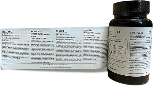 Miniatura 6 de Prowise Vegan Omega-3 DHA de aceite de algas 60 cápsulas blandas con vitamina E 400 mg de DHA + 10 mg de vitamina E 100% a base de plantas