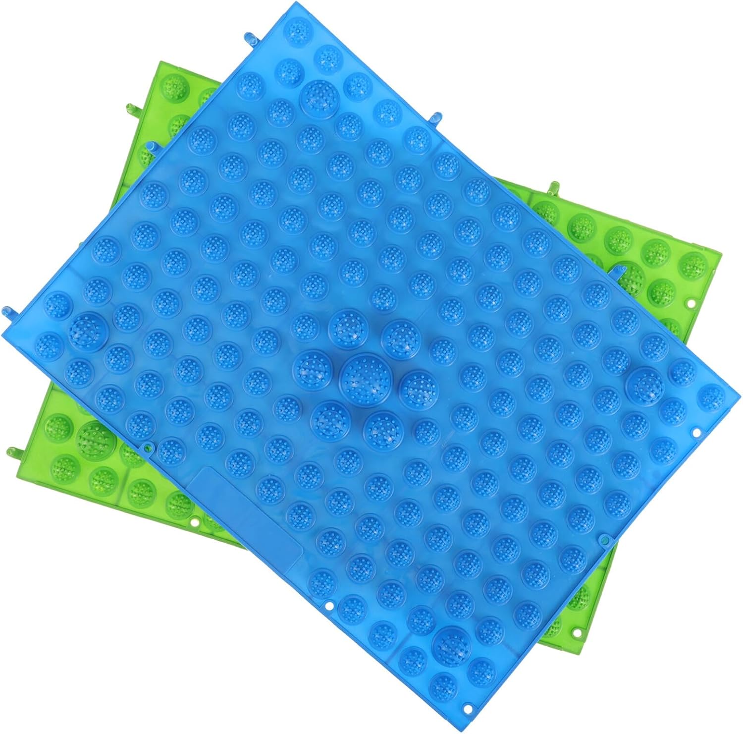 2pcs Acupressure Foot Massage Pads Thick Large Plastic Spike Foot Sole Massager Mats for Relief and Circulation Walking Massager Tool for Home and Therapy Use