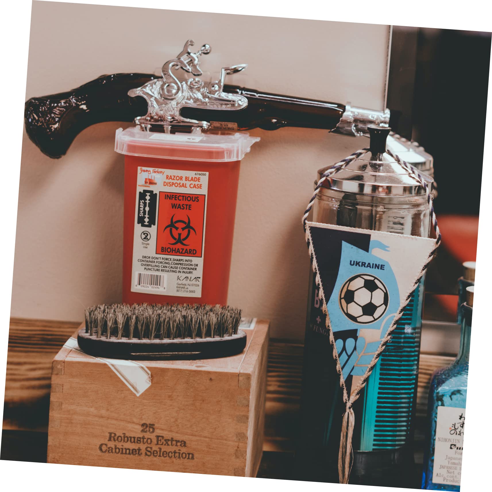 POPETPOP 5pezzi Contenitore Per Lamette Usate Scatola Dispenser Plastica Per Barbershop e Saloni Con Coperchio Sicuro Facile Da Trasportare e Smaltire Rosso
