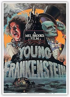 Mel Brooks's Young Frankenstein with Gene Wilder Poster Print | Vintage Film Movie Poster, by John Alvin, c.1974, poster print, unframed, 10 x 14 in