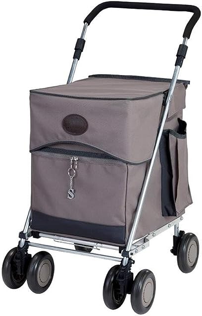 NEW Sholley Trolley Deluxe Range - 'The Burlington' Shopping Trolley, Grocery, Push Utility Cart, 4 (6) Wheels, Foldable, Strong, Stable, Aids Mobility, Ladies, Mens and Unisex Designs (Deluxe)