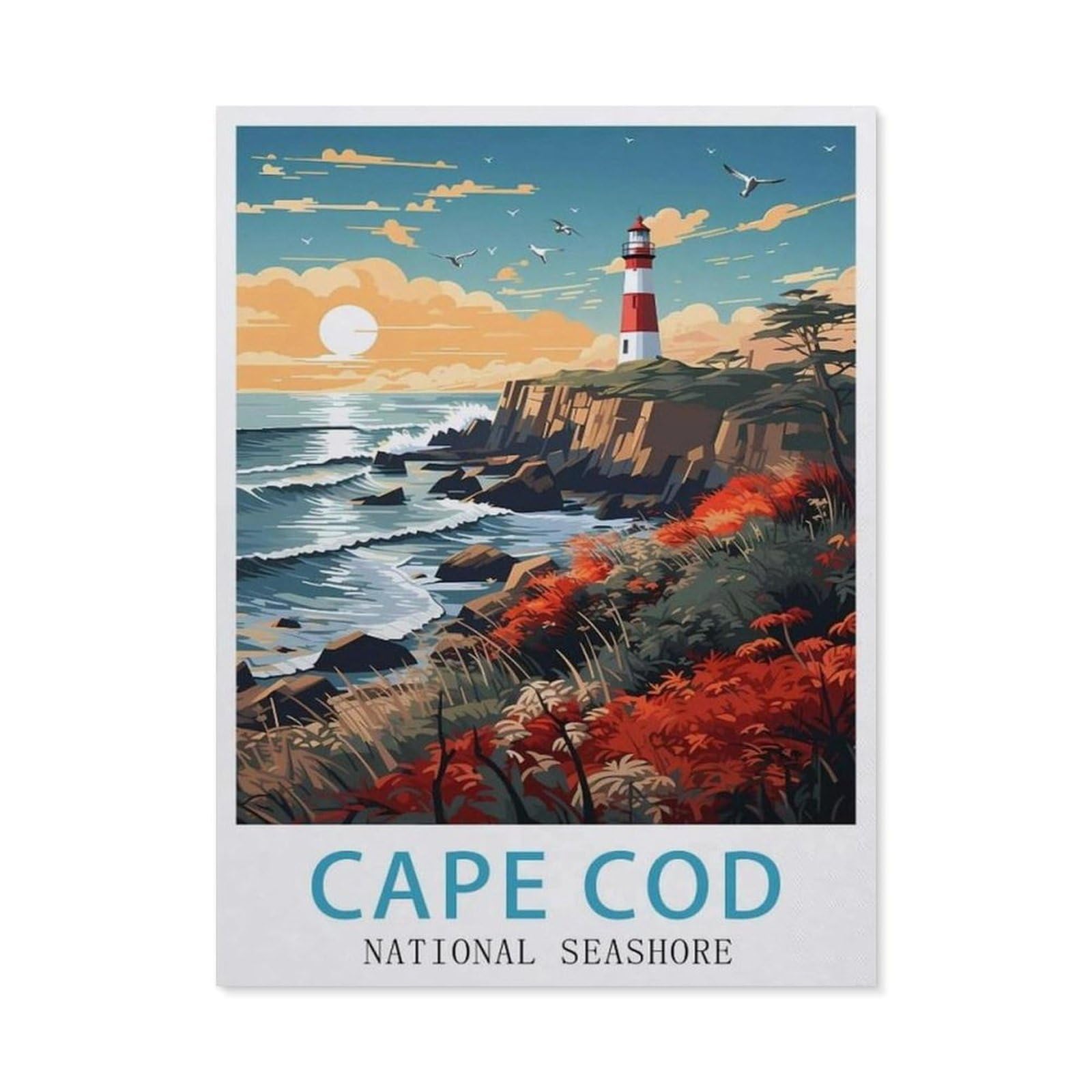 tin signs，Cape Cod National Seashore(15x30cm）