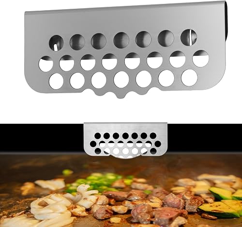 BBQ Tider Grilling Grease Gate for Blackstone Griddle Accessory, Stainless Steel BBQ Grease Trap Guard for 28" & 36" Griddles (Not Old Long Hook 17" & 22" Models)
