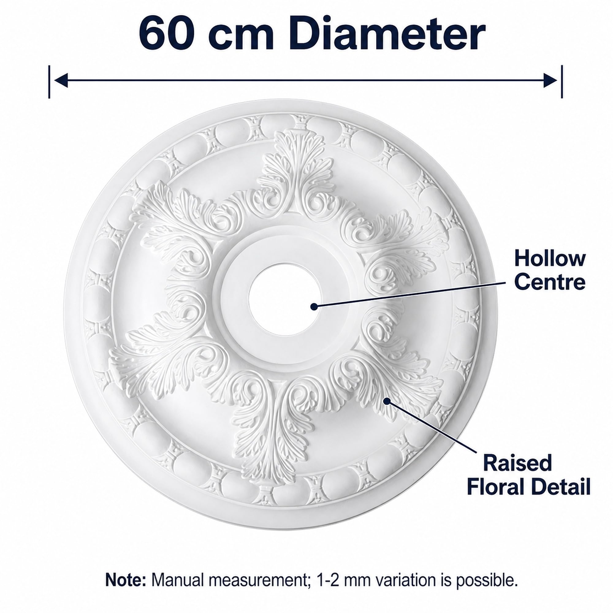Rosone Decorativo per Lampadario,Medaglione da Soffitto,Piastra Rotonda per Ventilatore A Soffitto,Piastra Copertura Decorativa,Leggero,Stile Europeo,per Casa Soggiorno Ristorante Hotel