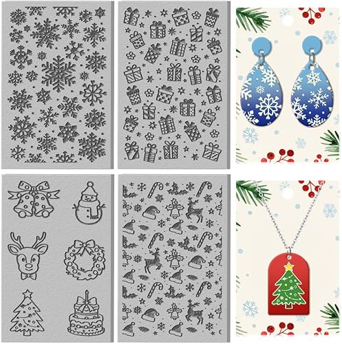 Miniatura 15 de CHGCRAFT 4 hojas de textura de arcilla de dinosaurios, patrón de volcanes, hojas de textura de arcilla polimérica, herramientas de bricolaje