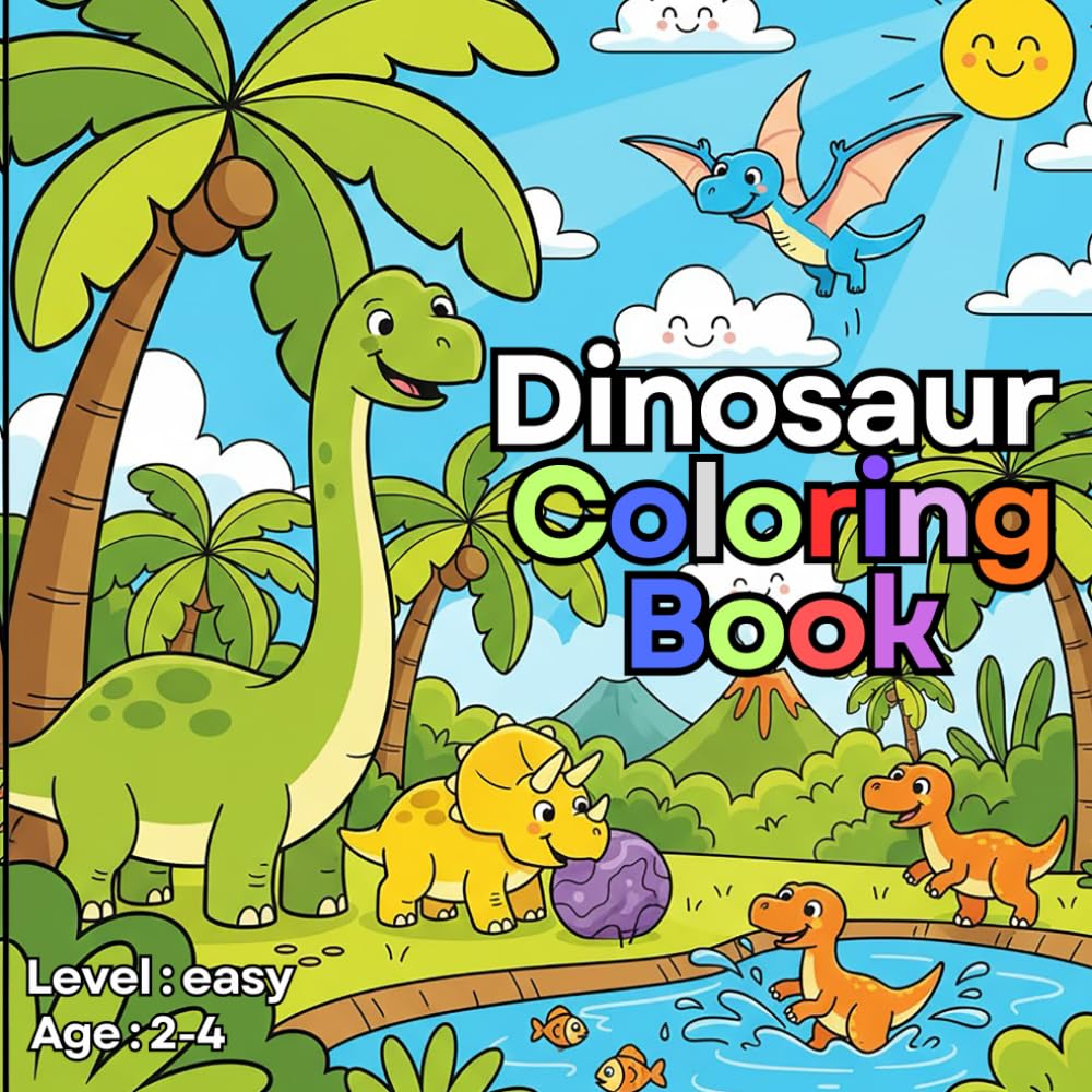 Dinosaur Coloring Book For Toddlers: Dinosaur Pictures With Name To Learn And Color!! (Smart Start Toddlers Coloring Book Collection!)